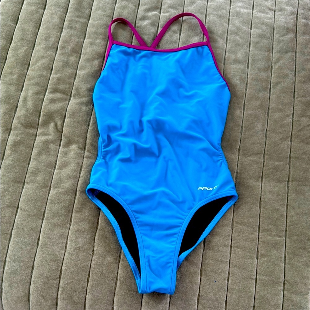 Sporti Blue and Purple One Piece Swimsuit